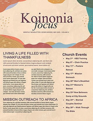 Blessed Among Women: Newsletter