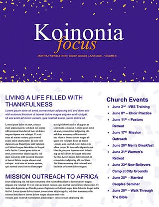Grad Sunday: Newsletter