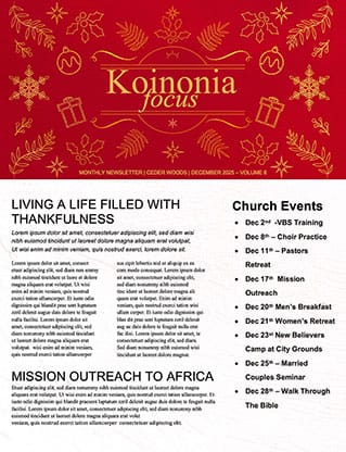 A Sacred Season: Newsletter