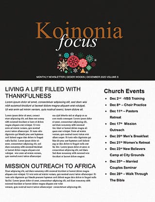 Merry Christmas & Happy New Year: Newsletter