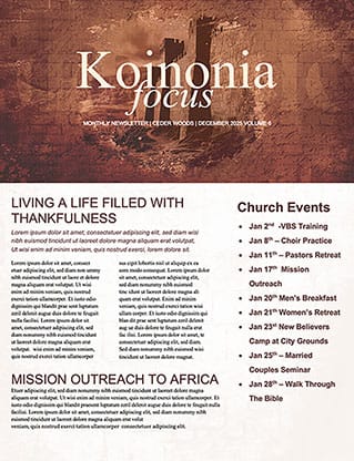 Joshua: Newsletter