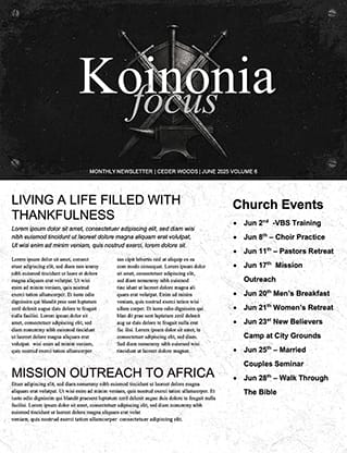 Men's Bible Study: Newsletter