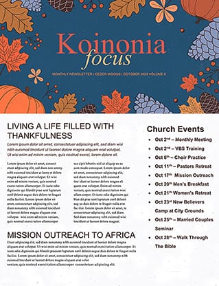 Fall Family Festival: Newsletter