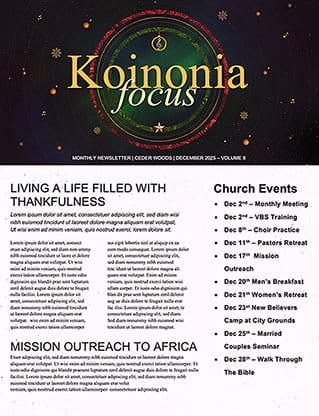 Christmas Concert: Newsletter