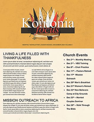 Jesus Is King: Newsletter