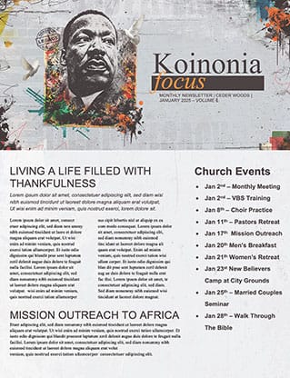 MLK Day: Newsletter