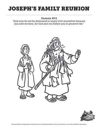 Genesis 42: Joseph's Family Reunion - Coloring Pages