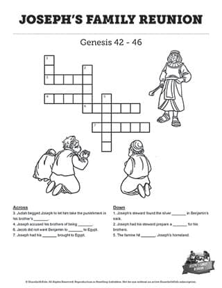 Genesis 42: Joseph's Family Reunion - Crossword