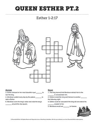 Queen Esther Part 2: Crossword