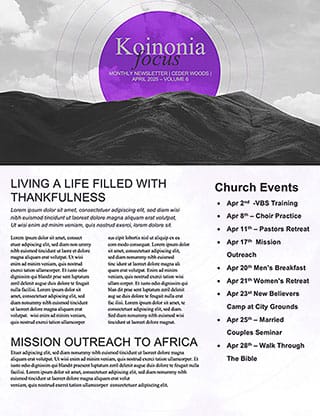 Easter Hills: Newsletter