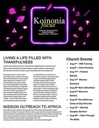 Back To School: Newsletter