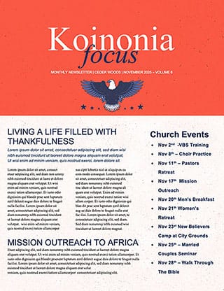 Service And Sacrifice: Newsletter