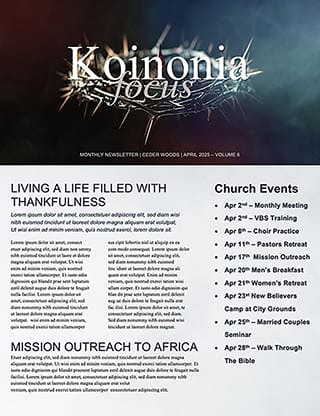 Good Friday - Blood Drop Moody Crown: Newsletter