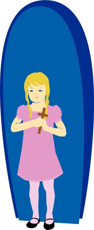 Girl with Cross