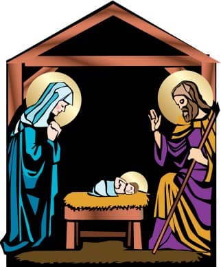 Nativity with Mary, Joseph and Jesus