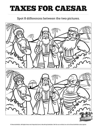 Luke 20 Taxes For Caesar: Spot the Difference