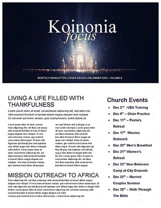 Hope for Christmas: Newsletter