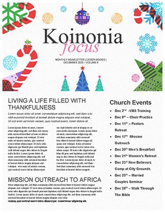 Christmas Volunteer Opportunities: Newsletter