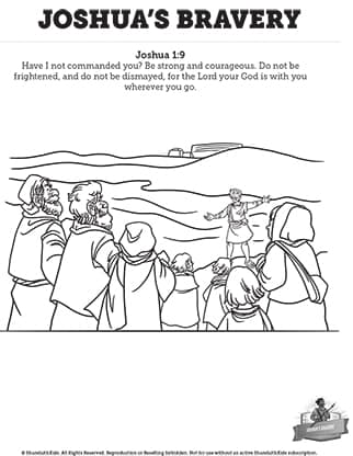 Joshua's Bravery: Coloring Pages