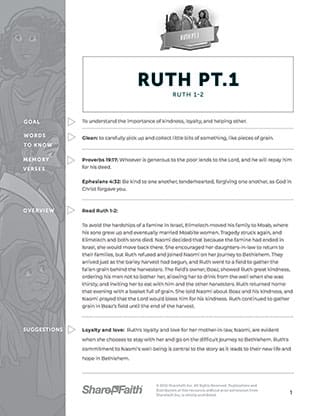 Ruth pt.1: Curriculum