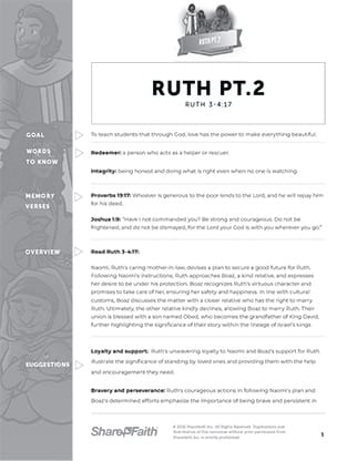 Ruth pt.2: Curriculum