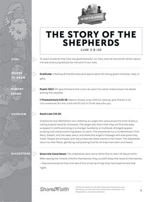 The Story of the Shepherds: Curriculum