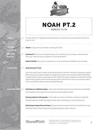 The Story of Noah - Part 2: Curriculum