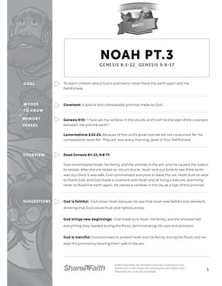The Story of Noah - Part 3: Curriculum