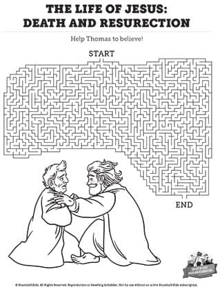 The Life of Jesus - Death and Resurrection: Maze