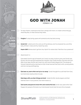 God with Jonah: Curriculum