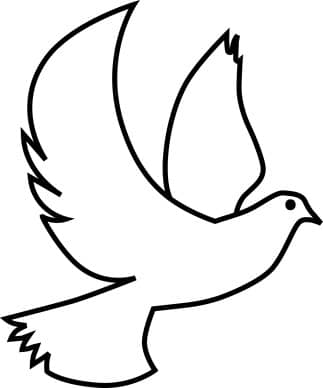 Winged White Dove Clipart Image