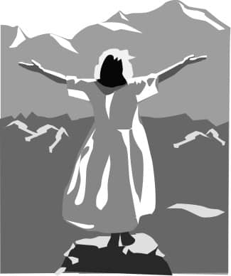 Black and White Praise Scene
