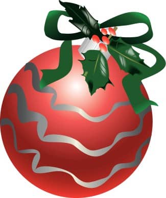 Round Red Christmas Ornament