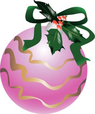 Pink Glass Christmas Ornament