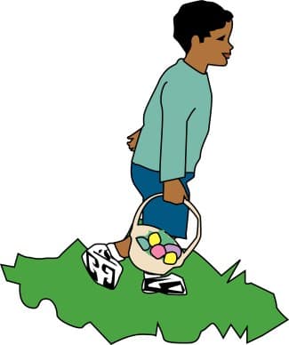 Boy Egg Hunting