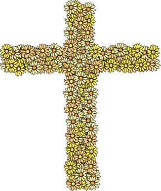 Cross of Yellow Daisies