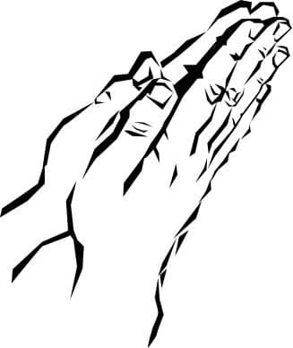 Black And White Prayer Hands