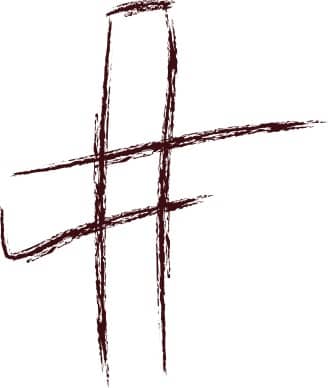 Brushstroke Cross in Brown