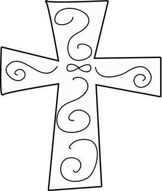Black and White Swirl Cross