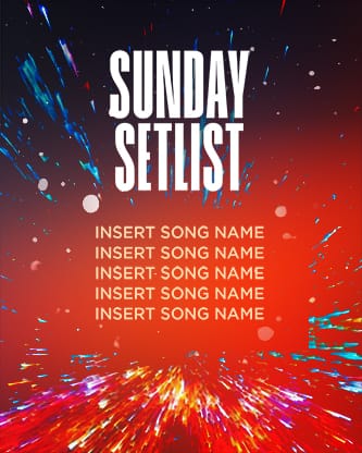 Easter At Your Church - Bright Vortex Setlist: Social Post