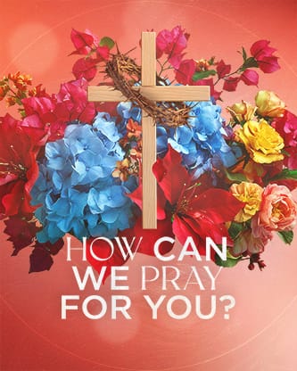 Easter At Your Church - Floral Wooden Cross Prayer: Social Post
