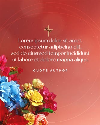Easter At Your Church - Floral Wooden Cross Quote: Social Post