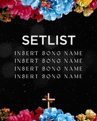 Easter At Your Church - Floral Wooden Cross Setlist: Social Post