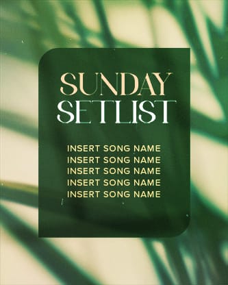 Palm Sunday - Green Palm Branches Setlist: Social Post