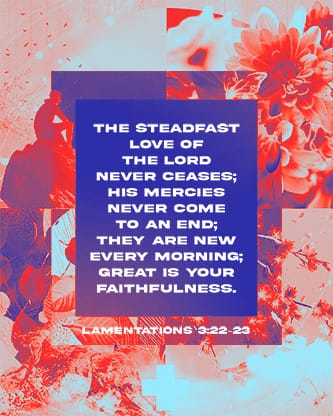 New Mercies Collage Bloom - Scripture 3: Social Post