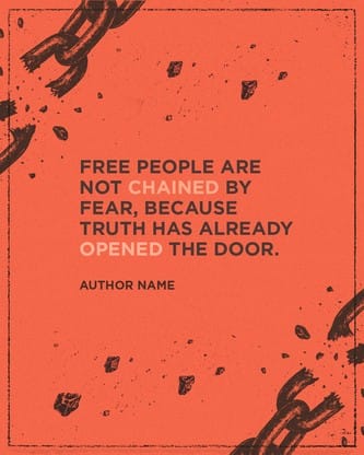 Free People Chain Breaking - Social Quote: Social Post