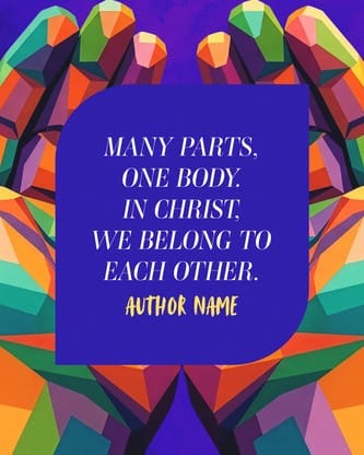 One Body Vibrant Mosaic - Social Quote: Social Post