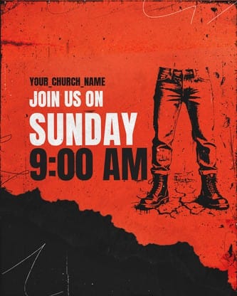 Stand Firm Orange Grunge - Social Service Timing 1: Social Post