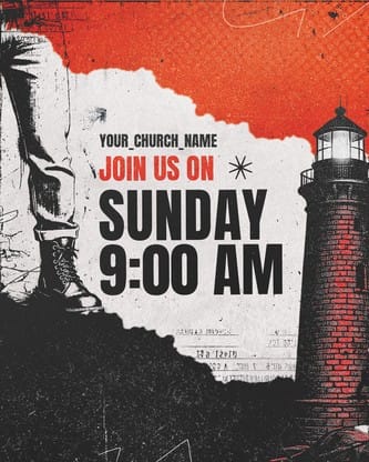 Stand Firm Orange Grunge - Social Service Timing 3: Social Post