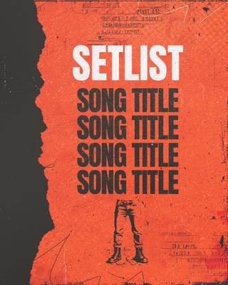 Stand Firm Orange Grunge - Social Setlist: Social Post